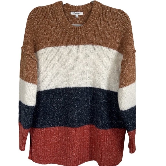 MADEWELL Striped Baxter Sweater Tunic Size XS - Picture 3 of 10